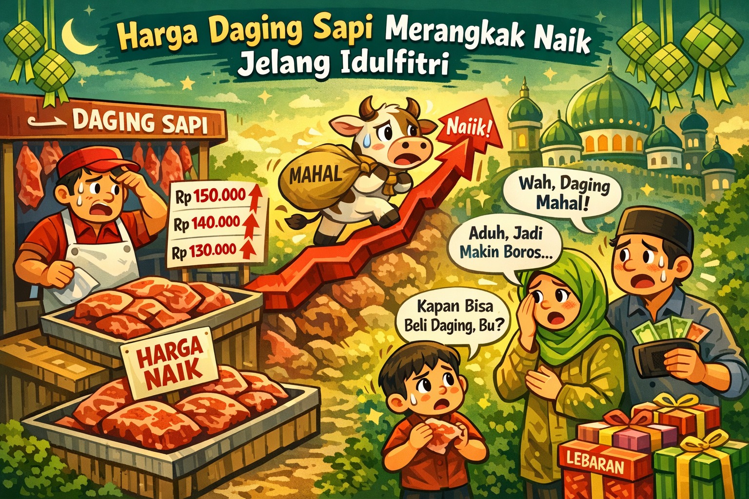 Harga Daging Sapi Merangkak Naik Jelang Idulfitri Harga Daging Sapi Merangkak Naik Jelang Idulfitri