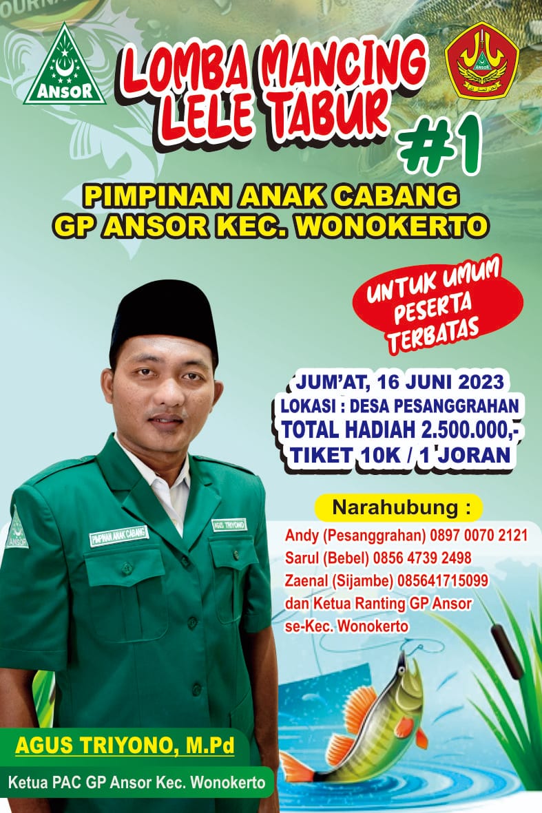 GP Ansor Wonokerto Gelar Lomba Mancing Lele Tabur GP Ansor Wonokerto Gelar Lomba Mancing Lele Tabur