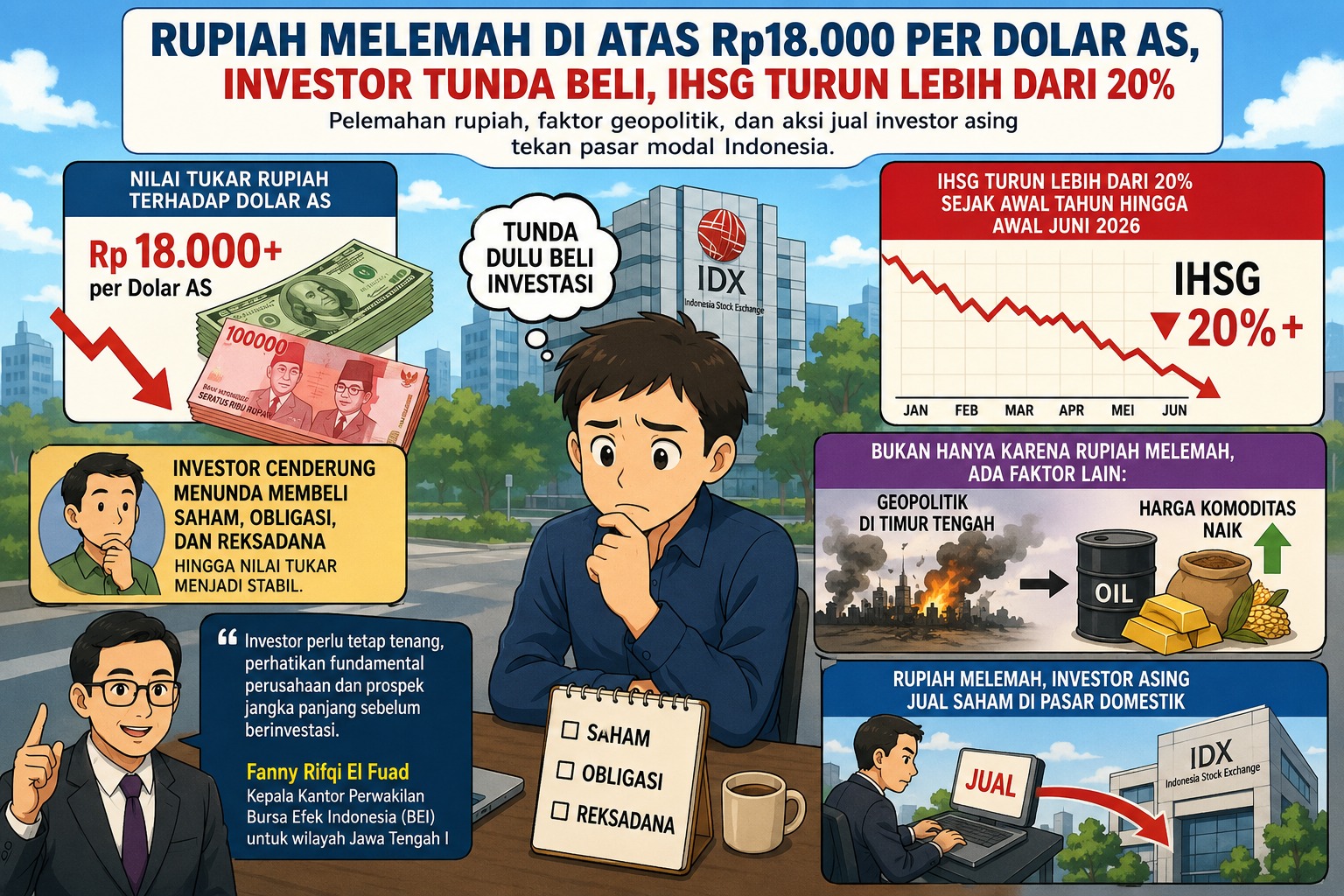 Rupiah Melemah, Aktivitas Investasi Pasar Modal Melambat Rupiah Melemah, Aktivitas Investasi Pasar Modal Melambat
