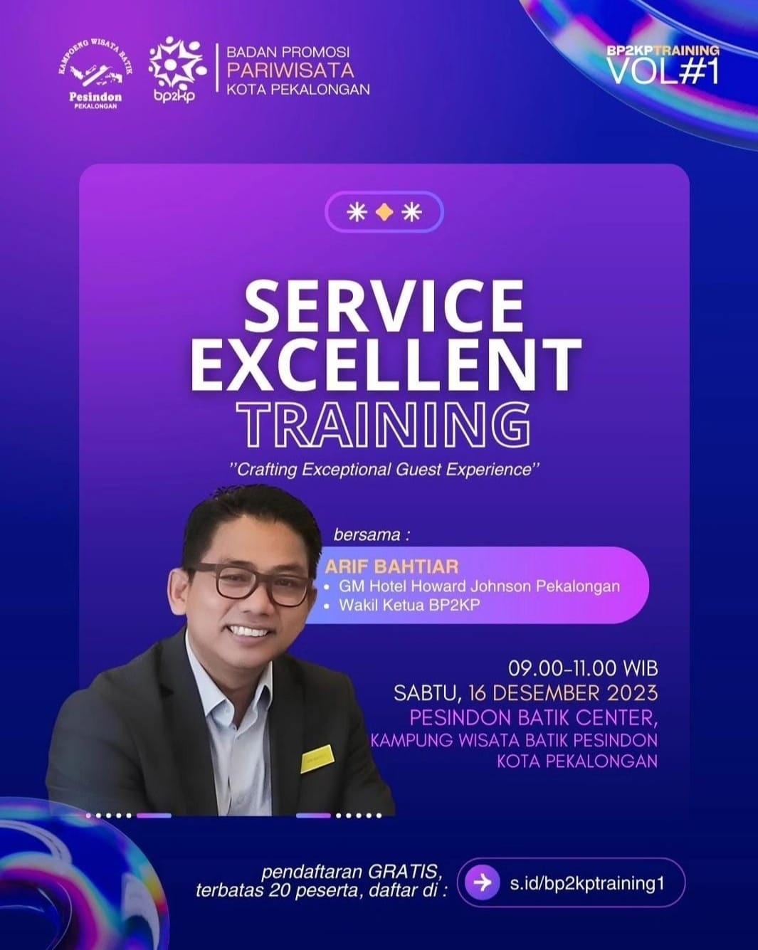 Tingkatkan Layanan Ke Wisatawan, BP2KB Adakan Service Excellent Training
