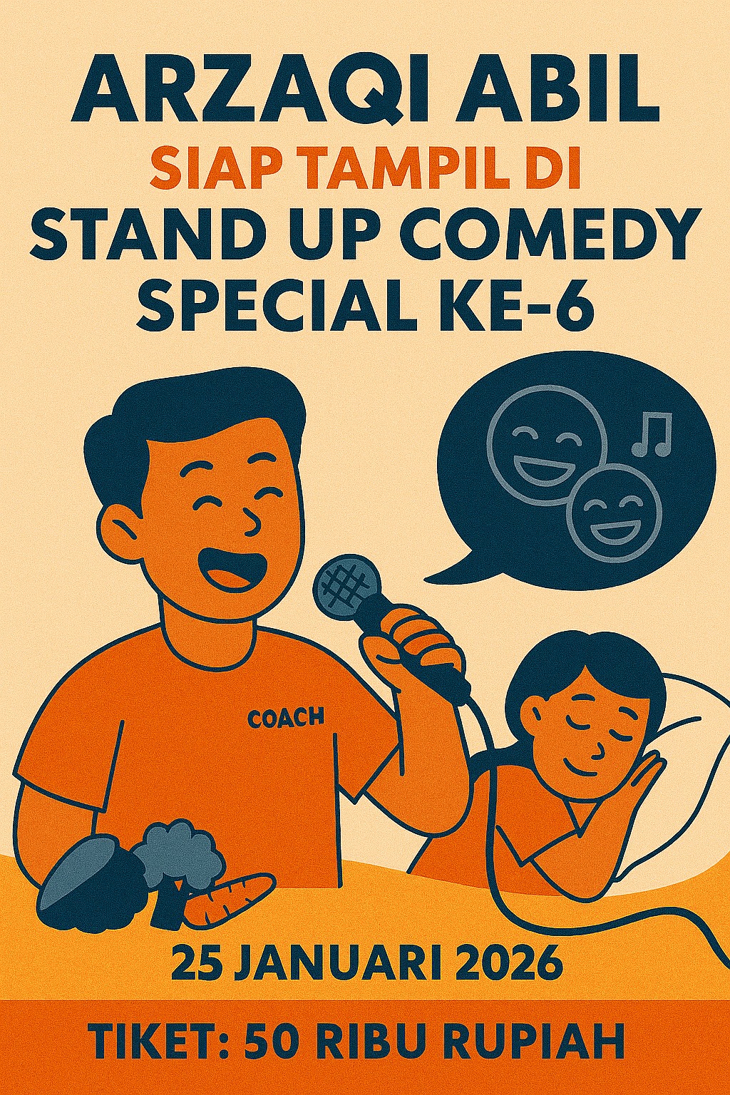 Arzaqi Abil Siap Tampil di Stand Up Comedy Special ke-6