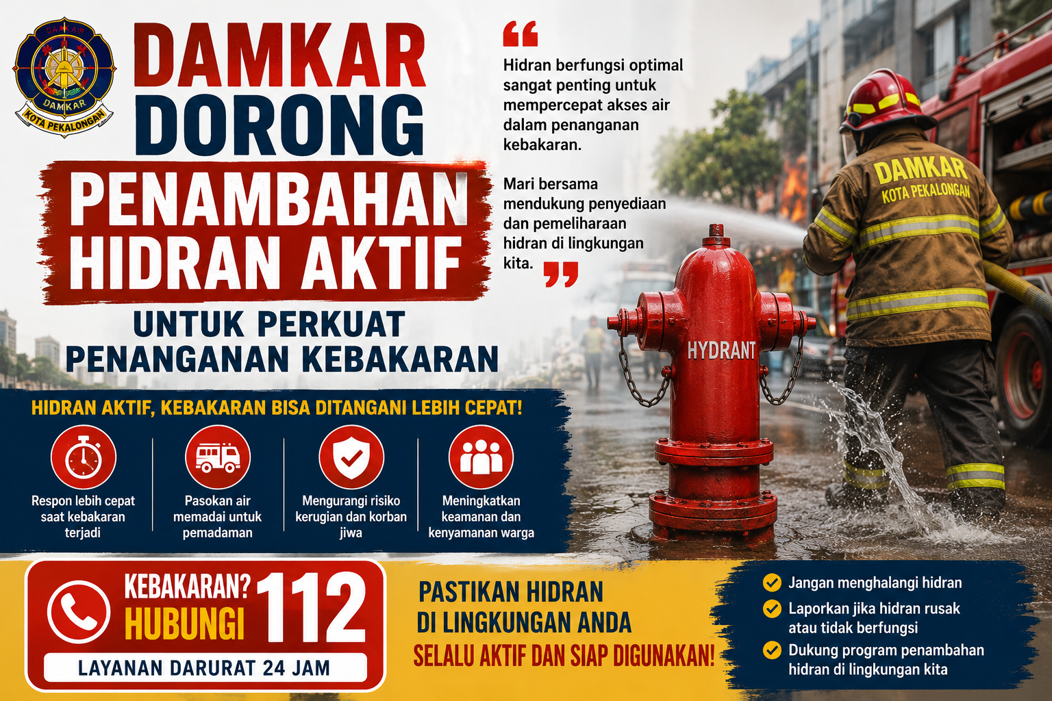 Damkar Dorong Penambahan Hidran Aktif untuk Perkuat Penanganan Kebakaran