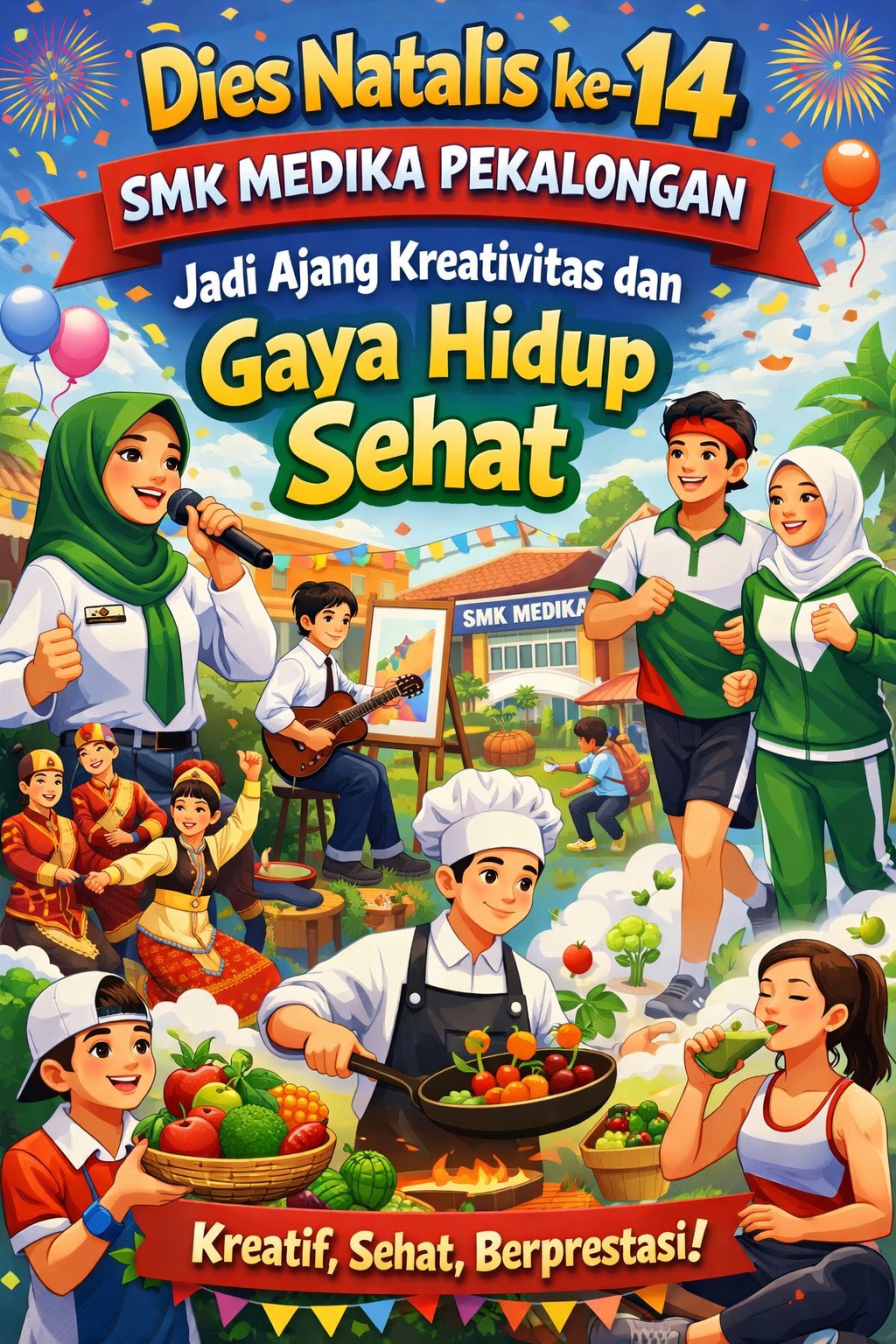 Dies Natalis ke-14 SMK Medika Pekalongan Jadi Ajang Kreativitas dan Gaya Hidup Sehat Dies Natalis ke-14 SMK Medika Pekalongan Jadi Ajang Kreativitas dan Gaya Hidup Sehat