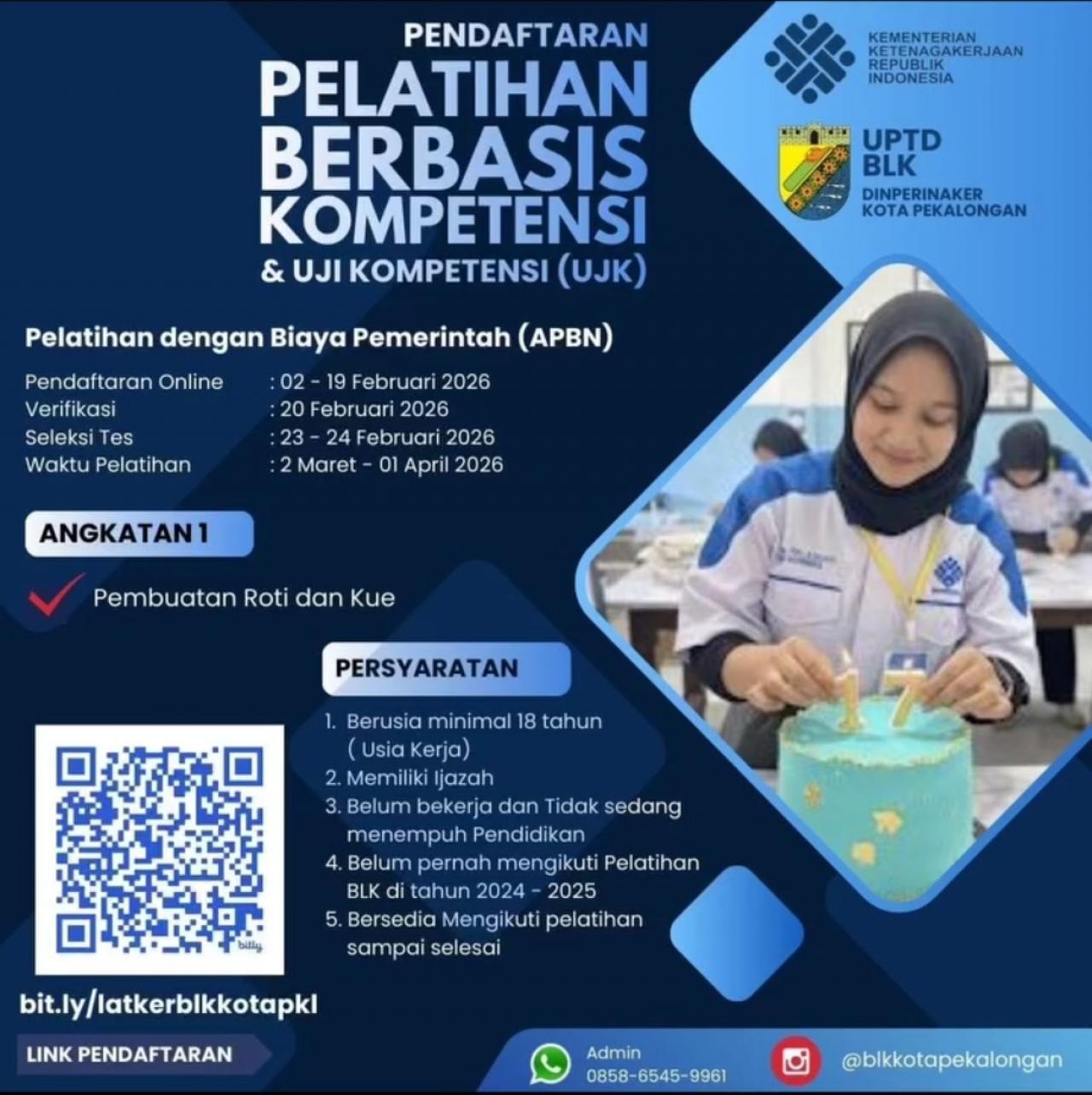 Dinperinaker Pekalongan Buka Pendaftaran Pelatihan Berbasis Kompetensi