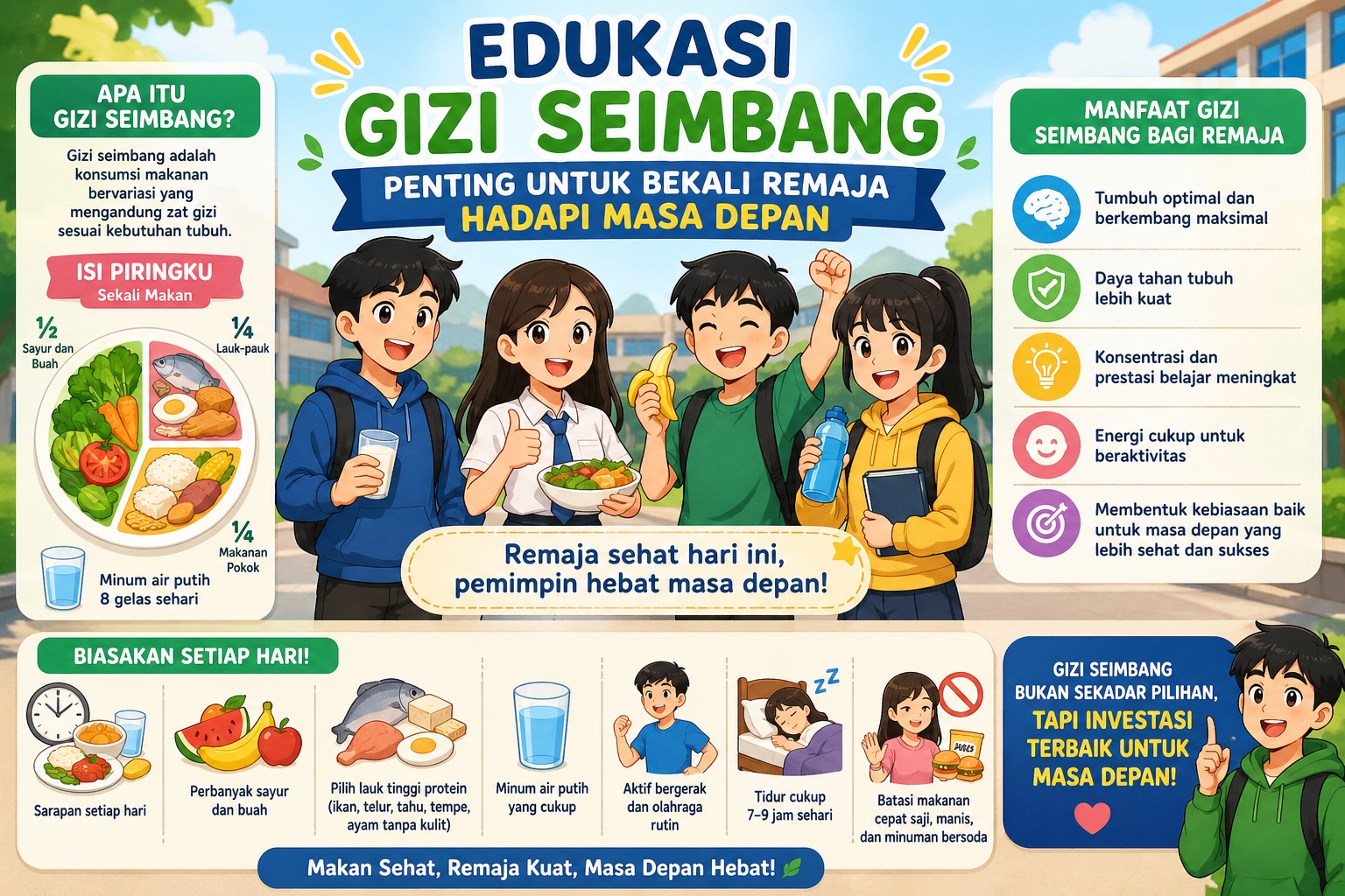 Edukasi Gizi Seimbang Penting untuk Bekali Remaja Hadapi Masa Depan