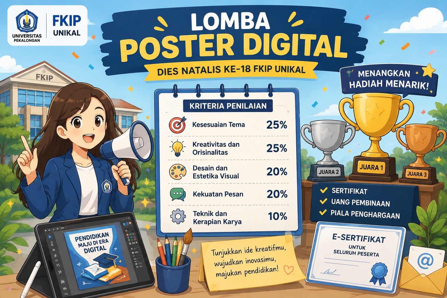 FKIP Unikal Ajak Generasi Muda Tuangkan Ide Pendidikan Lewat Poster Digital