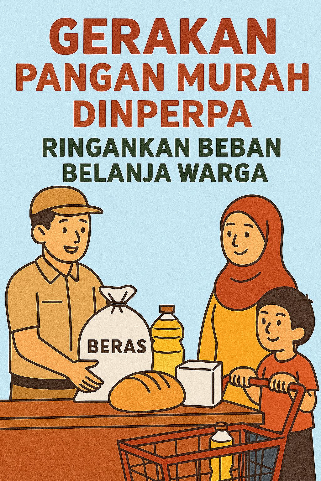 Gerakan Pangan Murah Dinperpa, Ringankan Beban Belanja Warga