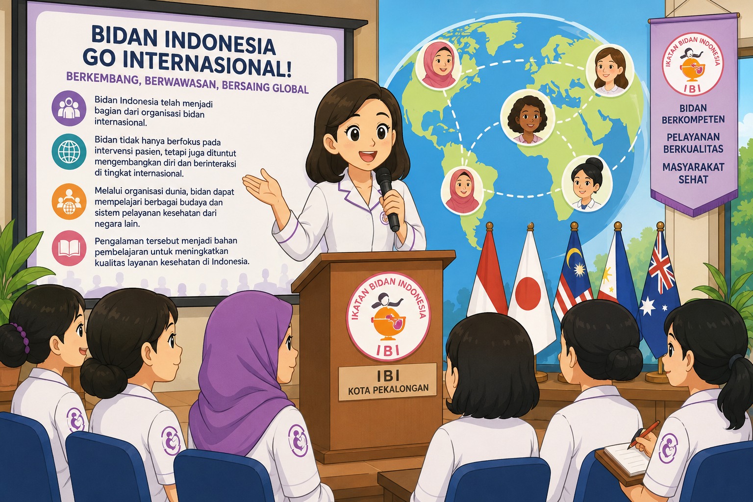 IBI Pekalongan Dorong Bidan Tingkatkan Kompetensi Hingga Level Internasional