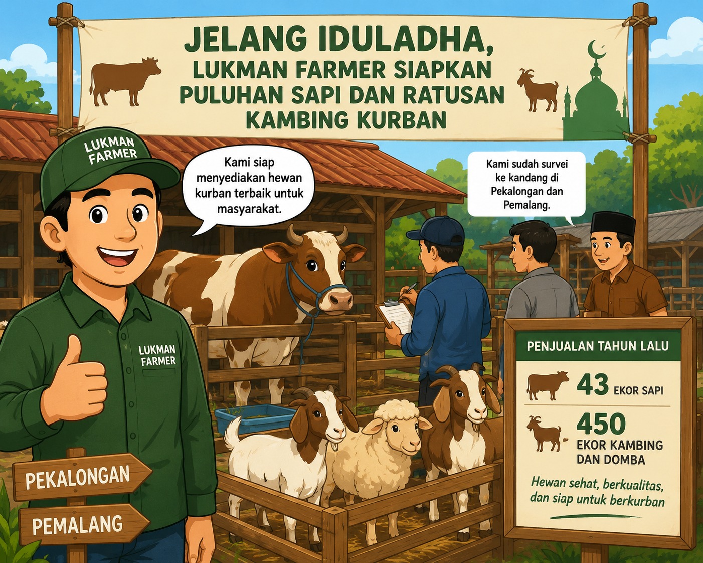 Jelang Iduladha, Lukman Farmer Siapkan Puluhan Sapi dan Ratusan Kambing Kurban Jelang Iduladha, Lukman Farmer Siapkan Puluhan Sapi dan Ratusan Kambing Kurban
