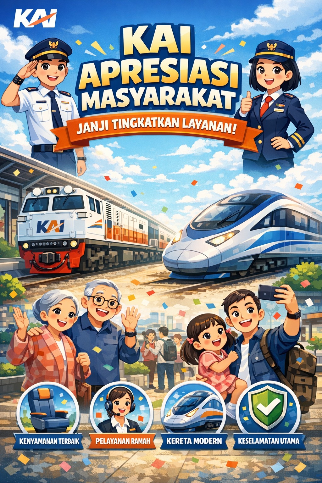 KAI Apresiasi Masyarakat, Janji Tingkatkan Layanan