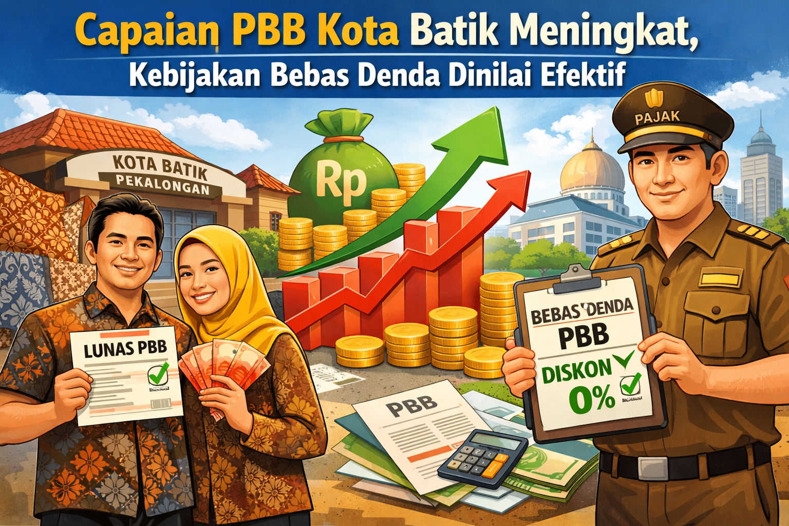 Kebijakan Bebas Denda Tingkatkan Capain PBB di Kota Pekalongan
