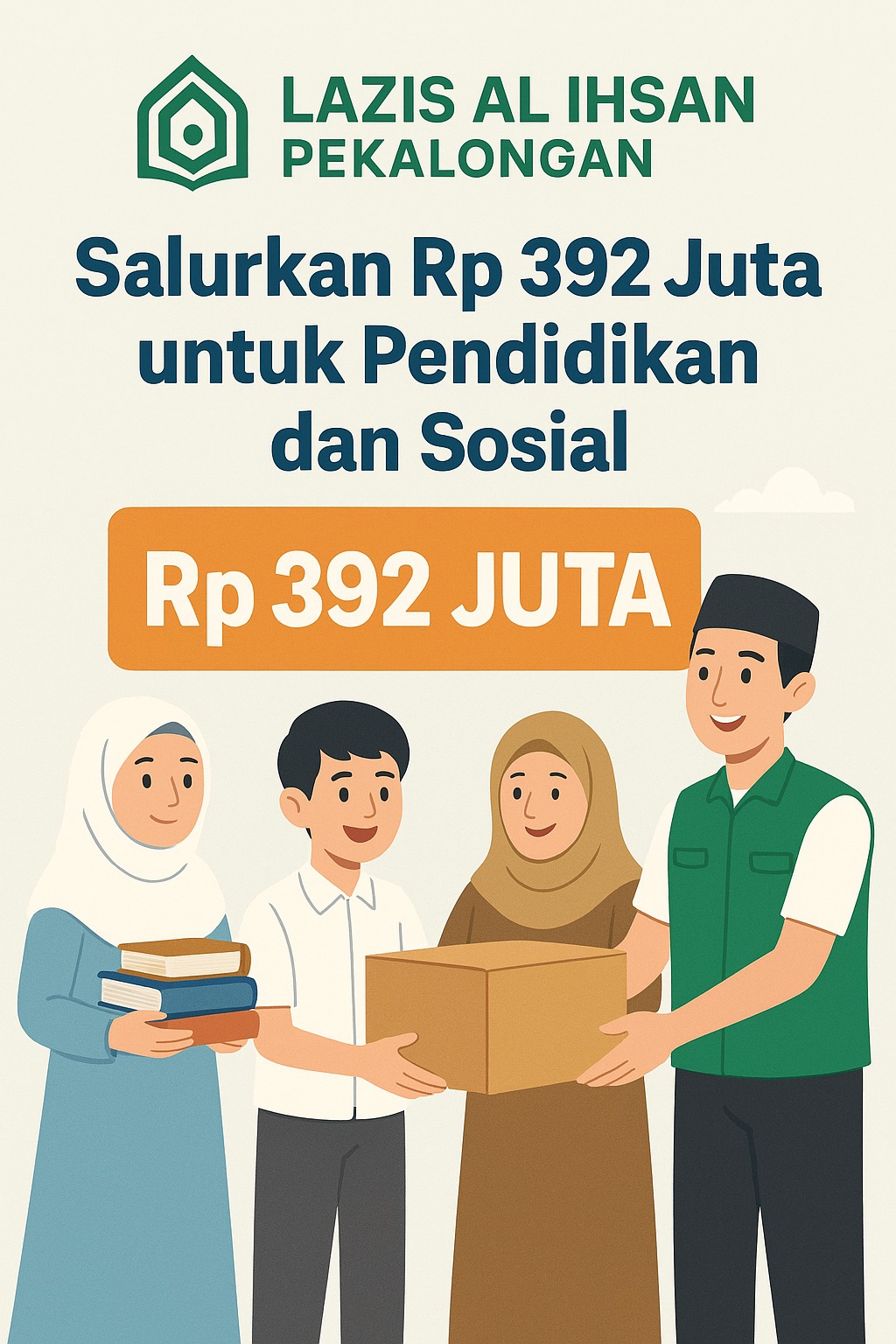 LAZIS Al Ihsan Pekalongan Salurkan Rp 392 Juta untuk Pendidikan dan Sosial