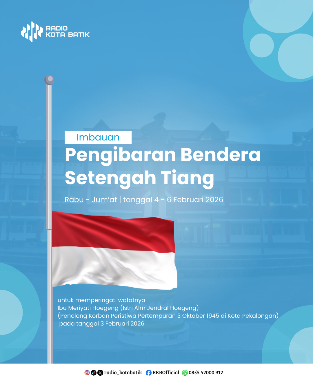 Pekalongan Berkabung Tiga Hari Untuk Meriyati Hoegeng