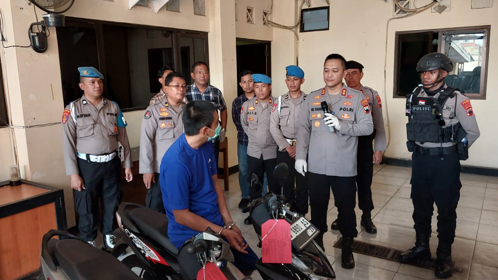 Pelaku Pencurian Motor di Depo Air Minum Jl. Teratai Pekalongan Di Bekuk