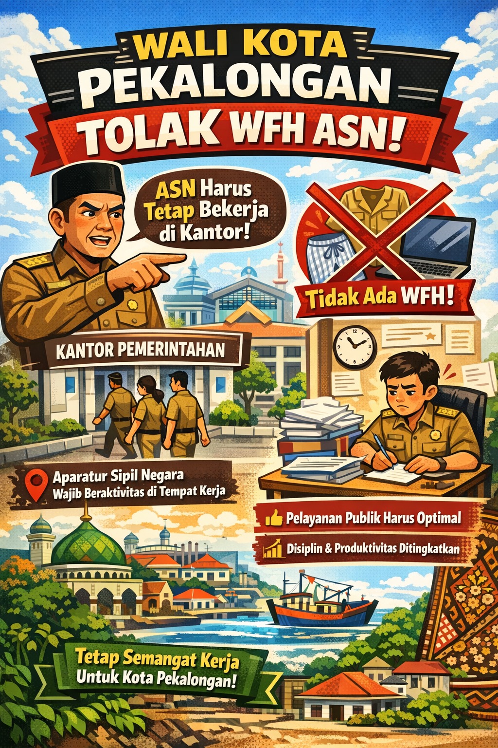 Pemkot Pekalongan Tegaskan Tak Terapkan WFH bagi ASN