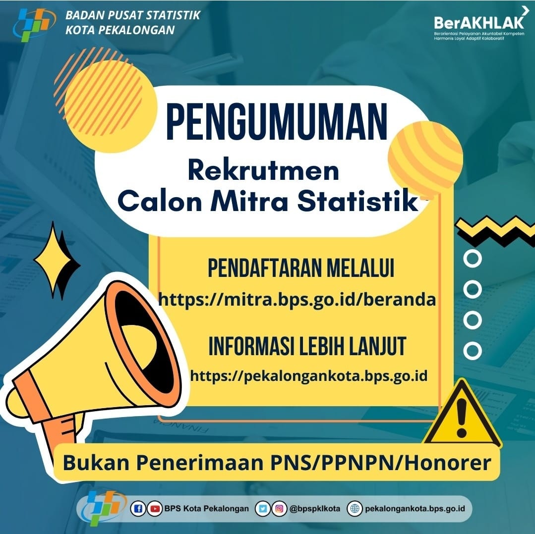 Rekrutmen Calon Mitra Statistik BPS Kota Pekalongan