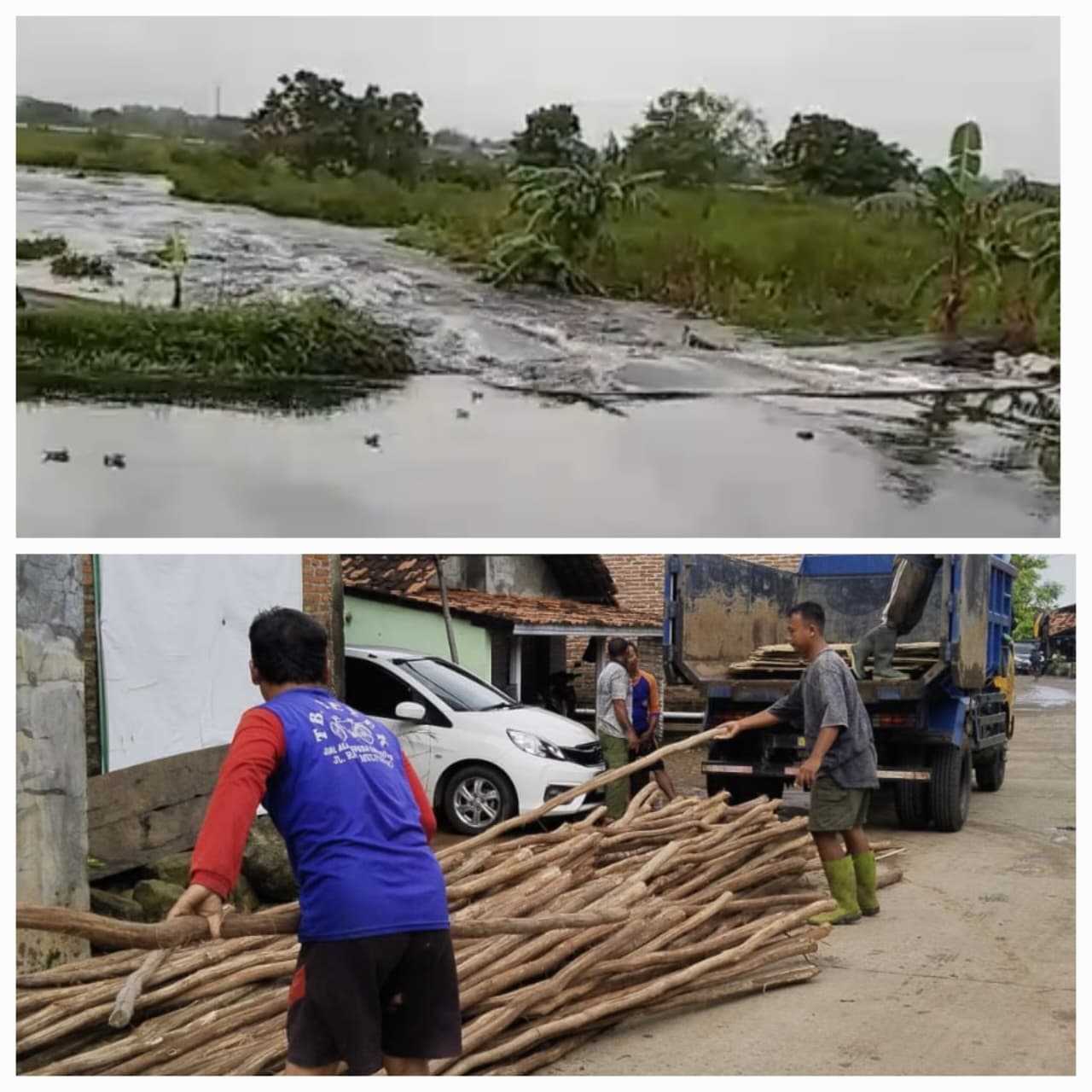 Tanggul Jebol Kembali di Pabean, Warga Diminta Siaga Tanggul Jebol Kembali di Pabean, Warga Diminta Siaga